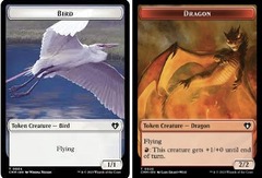 Bird (0004) // Dragon (0020) Double-Sided Token (Commander Master)